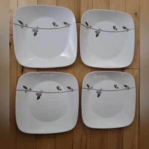 4 Corelle Midnight Garden dinner plates